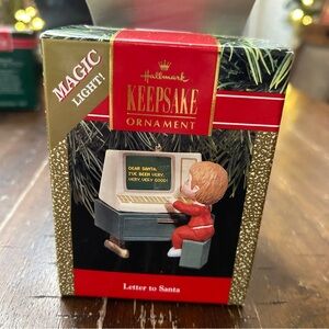 Hallmark Keepsake Ornament Magic Light‎  Early Computer 1990 Vintage